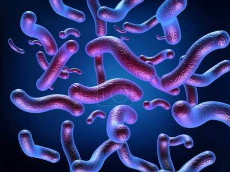 Photo for Bacteria infection disease. 3d illustration - Royalty Free Image