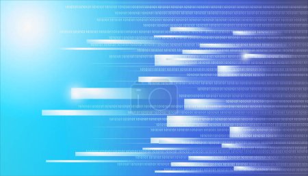 Photo for Abstract binary stream background. Digital illustration - Royalty Free Image