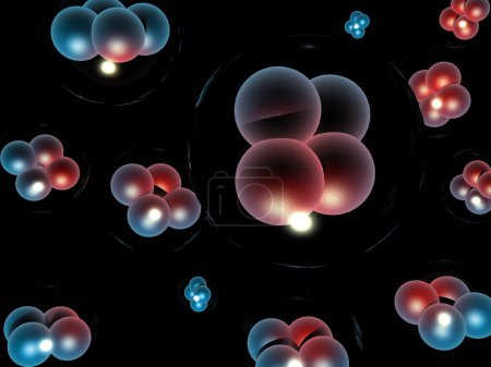 Foto de Las células humanas. Conocimiento científico. ilustración 3d - Imagen libre de derechos