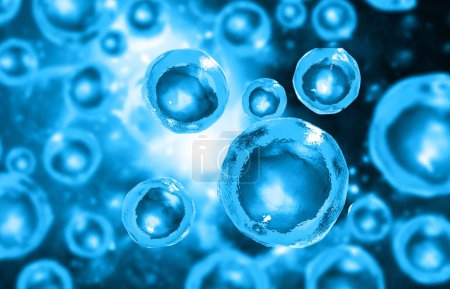 Foto de Las células humanas. Conocimiento científico. ilustración 3d - Imagen libre de derechos