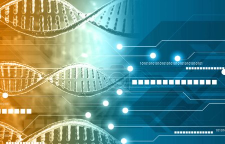 Photo for DNA technology background. 3d illustration - Royalty Free Image