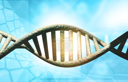 Téléchargez les photos : Volet ADN sur fond scientifique. Illustration 3d - en image libre de droit