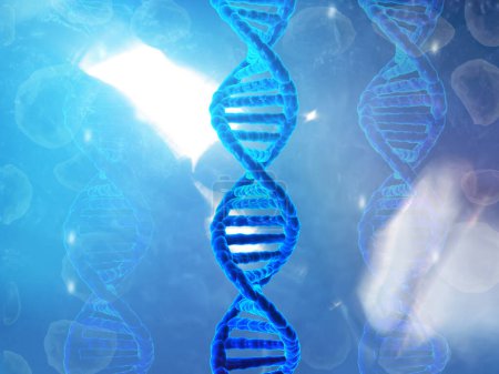 Foto de Antecedentes de ADN humano. ilustración 3d - Imagen libre de derechos