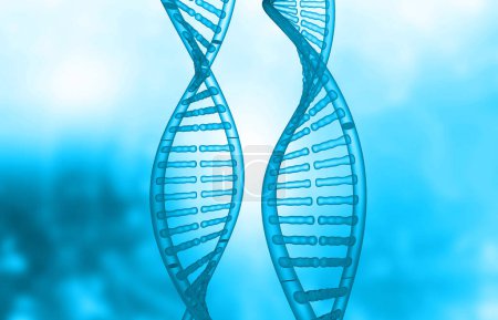 Foto de Cadena de ADN antecedentes científicos. ilustración 3d - Imagen libre de derechos