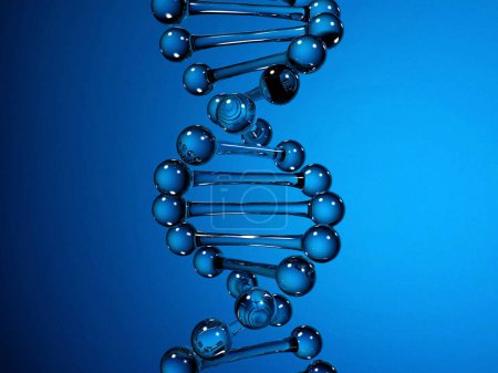 Photo for DNA molecule scientific background. 3d illustration - Royalty Free Image