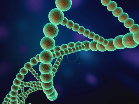 Photo for DNA molecule scientific  background. 3d illustration - Royalty Free Image