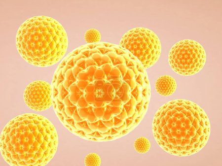Foto de Covid-19, brote de coronavirus, virus de la hepatitis, virus de la gripe H1N1, sida. Fondo abstracto del virus. ilustración 3d - Imagen libre de derechos