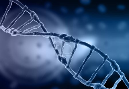 Foto de El ADN se basa en los antecedentes científicos. ilustración 3d - Imagen libre de derechos