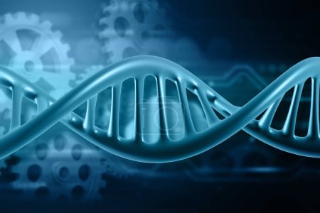 Foto de Concepto de tecnología de ADN moderna. ilustración 3d - Imagen libre de derechos