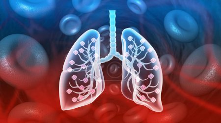 Téléchargez les photos : Anatomie pulmonaire humaine. Illustration 3d - en image libre de droit