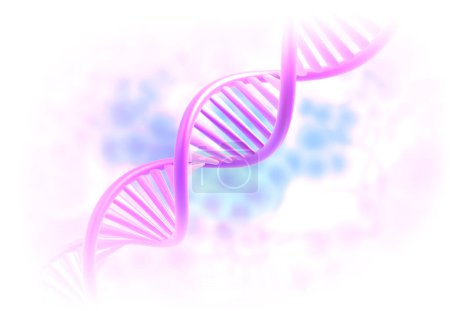 Téléchargez les photos : Volet ADN avec formation scientifique. Illustration 3d - en image libre de droit