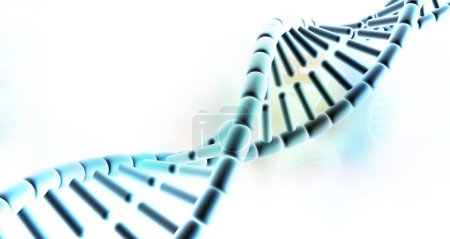 Téléchargez les photos : Brins d'ADN sur fond isolé. Illustration 3d - en image libre de droit