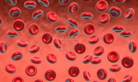 Photo for Flowing red blood cells in vein. 3d illustration - Royalty Free Image