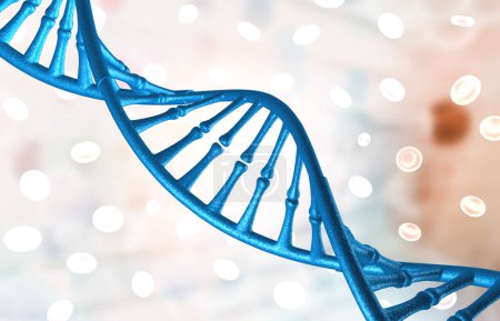 Téléchargez les photos : Structure d'ADN humain. Illustration 3d - en image libre de droit
