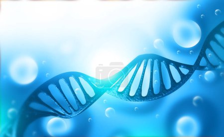 Photo for DNA structure scientific background. 3d illustration - Royalty Free Image