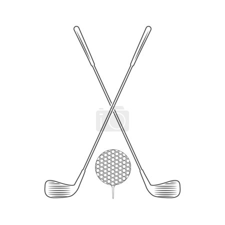 Golf Linienkunst, Golf Vector, Golf Illustration, Sport Vector, Sport Linienkunst, Linienkunst,