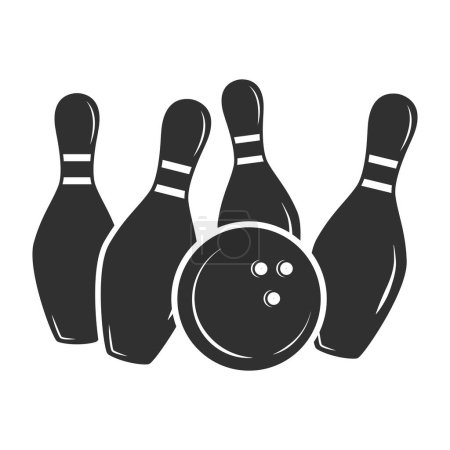 Bowling Vector, Bowling illustration, Sports illustration, Bowling, vector, Bowling silhouette, silhouette, Sports silhouette, Game vector, Game tournament, champions league