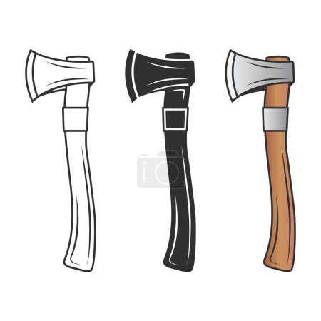 Illustration for Axe Vector, Axe Silhouette Vector,  Hardware Vector, Hardware Clipart, Axe Clipart, Axe Outline,  Worker elements, Labor equipment, Repair tools, Forest tools, Woodcutter, Woodsman - Royalty Free Image