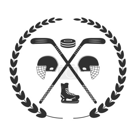 Illustration for Ice Hockey Vector, Hockey Vector, Sports illustration, Hockey, vector, Ice Hockey silhouette, silhouette, Sports silhouette, Game vector, Game tournament, Hockey Tournament, champions league, - Royalty Free Image