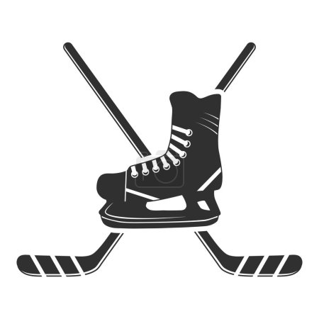Foto de Vector de hockey sobre hielo, vector de hockey, ilustración de deportes, hockey, vector, silueta de hockey sobre hielo, silueta, silueta de deportes, vector del juego, torneo del juego, torneo de hockey, liga de campeones, - Imagen libre de derechos