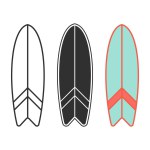 Surfing board Vector, Surf Board Illustrations, Surfboard clip art, Surfing, Surf Board, Surfing Silhouette, Silhouette, outline vector, Summer, Summer Elements, Summer holiday