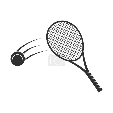 Illustration for Tennis Vector, Sports, Tennis, vector, Tennis ball, Racket, silhouette, Sports silhouette, Tennis logo, Game vector, Game tournament, Tennis Tournament, Champions league, Tennis Club, Ball - Royalty Free Image