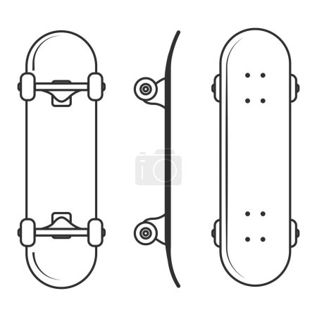 Diseño de vectores de skate, Street Style Skateboard Graphics, Ilustración de skate, Arte vectorial de moda, Gráficos vectoriales de deportes extremos, Funky Skateboard Deck Artwork, Creación abstracta de vectores de skate