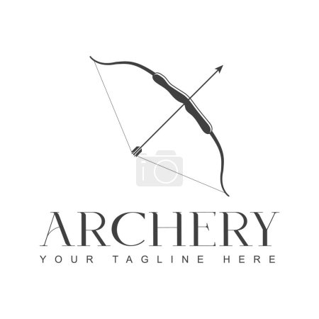 Illustration for Archery Logo Designs, Precision Arrow Logos, Modern Archery Brand Identity Set, Elegant Bow and Arrow Logo Collection, Archery Typography, Sporty Arrow Typography Designs, Typography Art for Archery, Archery Club Logo Templates - Royalty Free Image