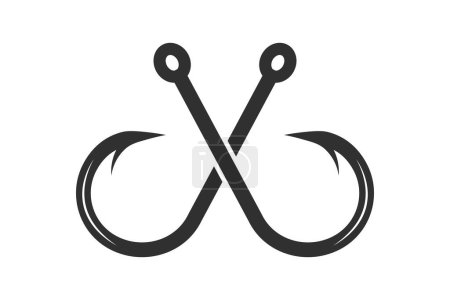 Illustration for Fishing Hook Vector, Fishhook silhouette, Fishing Hook Set, Premium Quality Fishing Hook Vector, Fishing Hook Graphics, Stylish Fishing Hook, illustration, Classic Fishing Hooks in Vector Format, Vector, Hook Designs, EPS File - Royalty Free Image