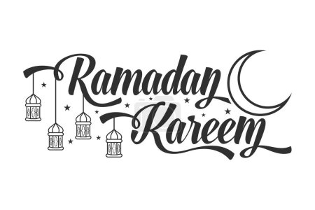 Ramadan Kareem Typography Vector, Ramadan Kareem Calligraphy Design, Elegant Islamic Typography for Ramadan Greetings, Ramadan Kareem Celebration Vector Illustration, Traditional Islamic Calligraphy for Ramadan Kareem