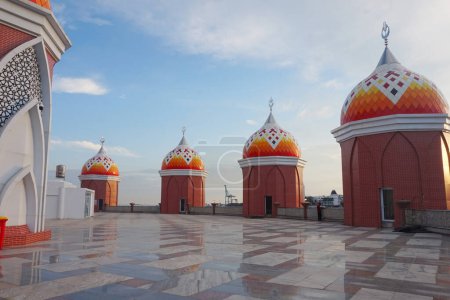 Photo for Photo view of the 99 dome mosque makassar indonesia - Royalty Free Image