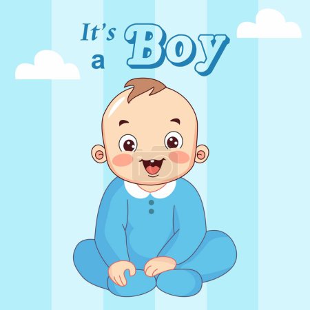 Foto de Baby Boy Género revelar ilustración cartel - Imagen libre de derechos