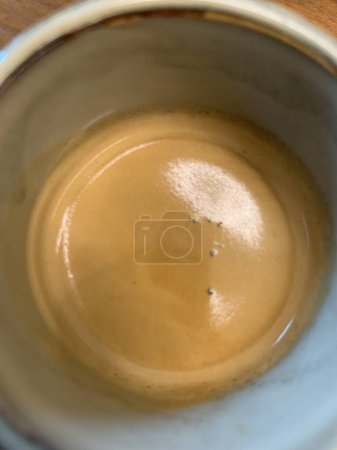 Photo for Close up view of a cup of coffee, top view - Royalty Free Image