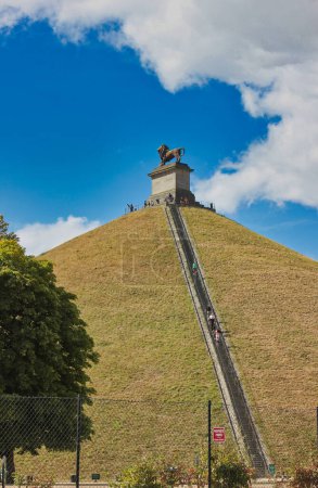 Photo for Monument in Waterloo (Belgium): lion's mound - Royalty Free Image