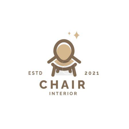 Ilustración de Silla muebles logotipo tradicional vector icono ilustración para la industria - Imagen libre de derechos