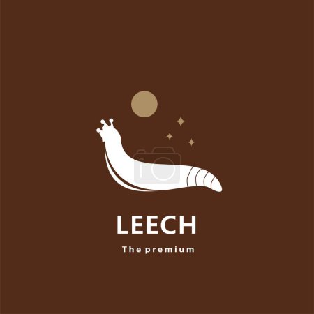 Illustration for Animal leech natural logo vector icon silhouette retro hipster - Royalty Free Image