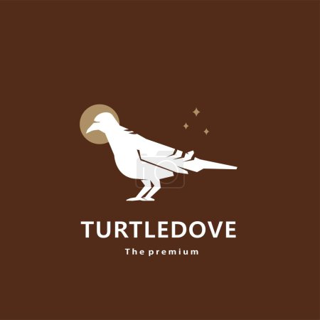 Illustration for Animal turtledove natural logo vector icon silhouette retro hipster - Royalty Free Image