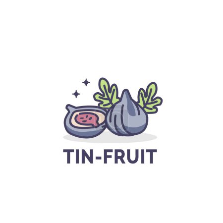 Illustration for Tin fruit logo illustration suitable for fruit shop and fruit farm - Royalty Free Image