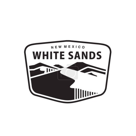 Ilustración de Diseño de vectores de logotipo del parque nacional de arenas blancas, diseño de ilustración de símbolo de arenas de icono de silueta - Imagen libre de derechos