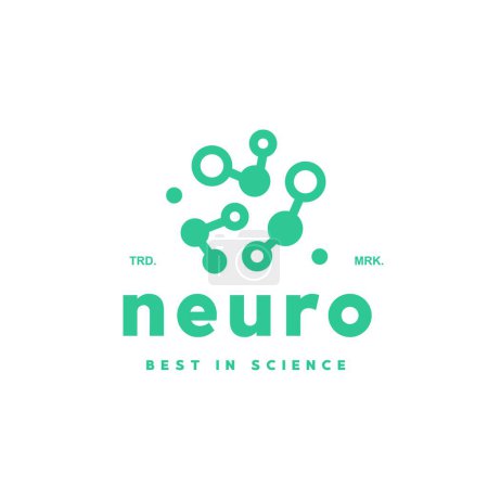 Illustration for Vector illustration of brain neuron logo icon with digital intelligence combination - Royalty Free Image