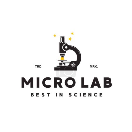Illustration for Vector illustration of microscope logo icon for science and technology - Royalty Free Image