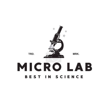 Illustration for Vector illustration of microscope logo icon for science and technology - Royalty Free Image
