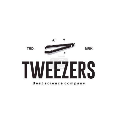 Illustration for Vector illustration of chemical tweezers logo icon for science and technology - Royalty Free Image