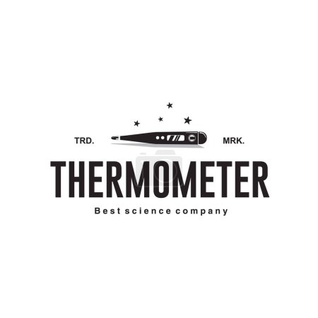 ilustración vectorial del icono del logotipo del termómetro químico para ciencia y tecnología