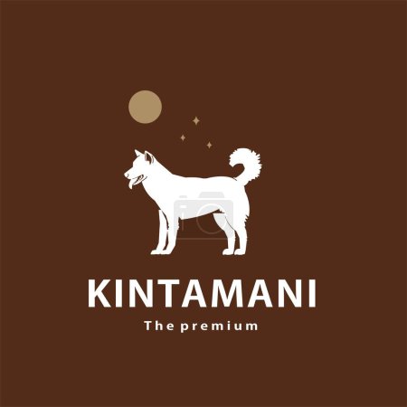 vintage retro hipster kintamani logo vector outline silhouette art icon