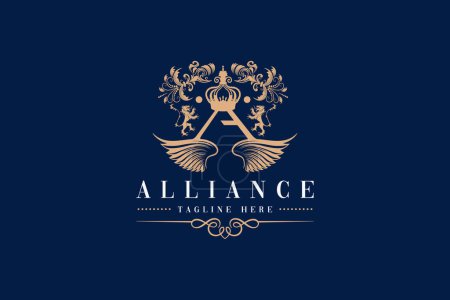 Téléchargez les illustrations : Alliance Lettre A Logo - en licence libre de droit