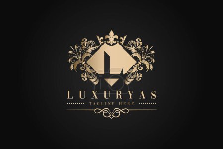 Luxuryas Buchstabe L Logo