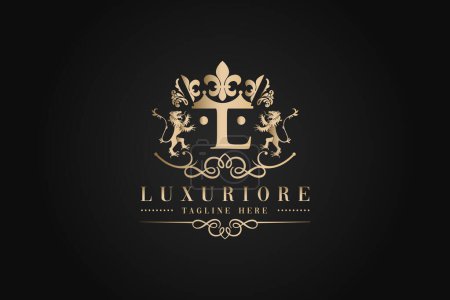 Luxuriöser Buchstabe L Logo