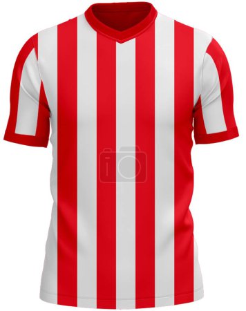 Photo for Atletico Madrid home kit 2023-24.   The copyright-free digital Atletico Madrid jersey is an ideal choice for enhancing your online presence. - Royalty Free Image