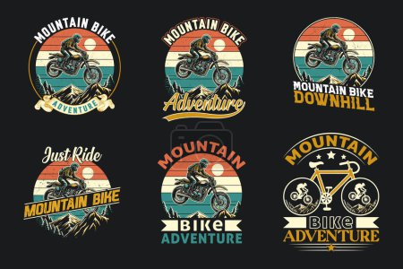 Illustration for Bike lover vector graphic t-shirt design, Vector graphic t-shirt design that is completely ready to print. Transparent Print full t-shirt design. - Royalty Free Image